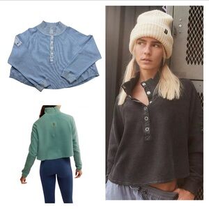 NWOT Free People So Fly Henley Pullover XL